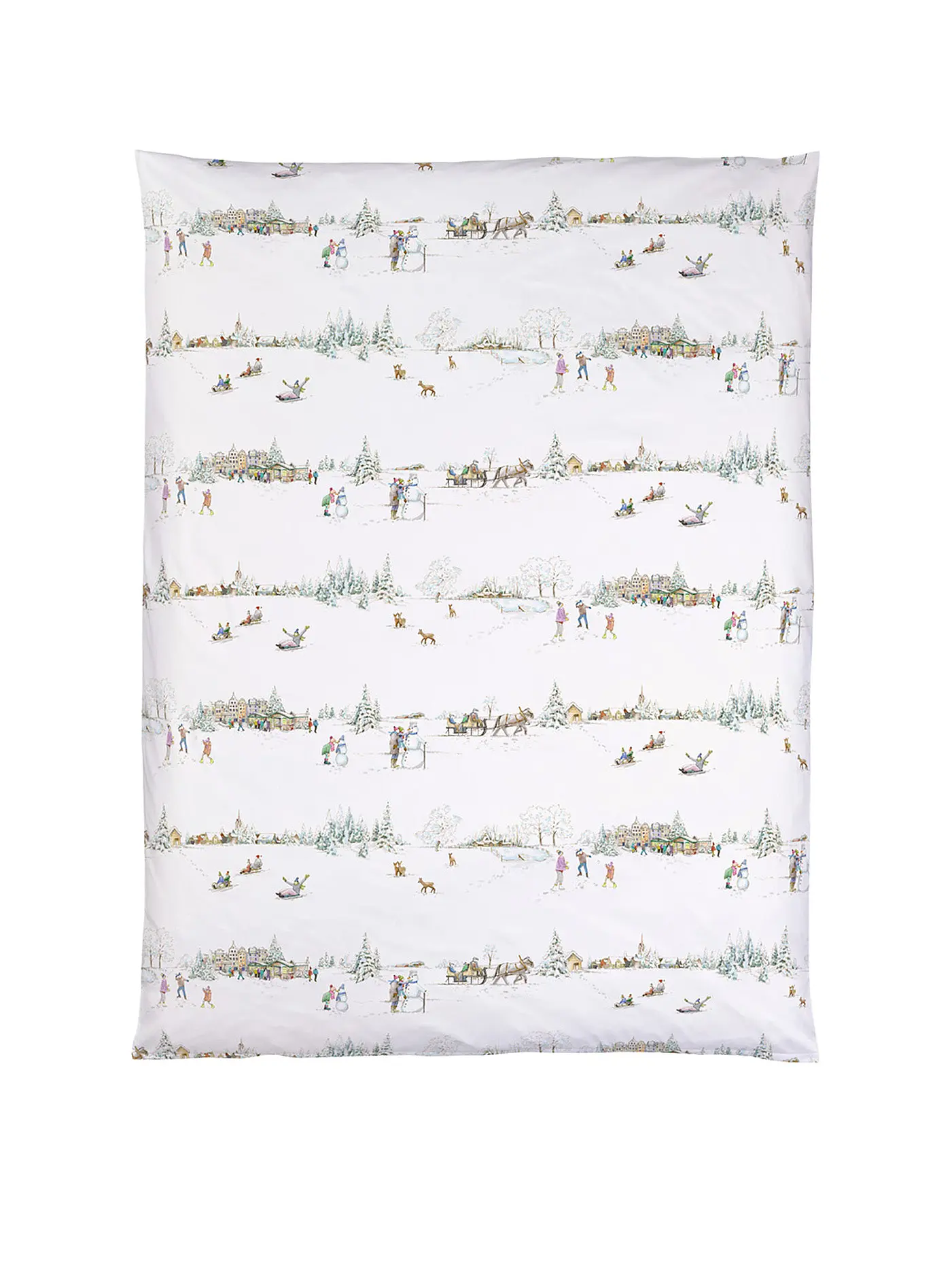 CHRISTIAN FISCHBACHER | Satin Deckenbezug WINTERWONDERLAND 140x200cm Weiss | 